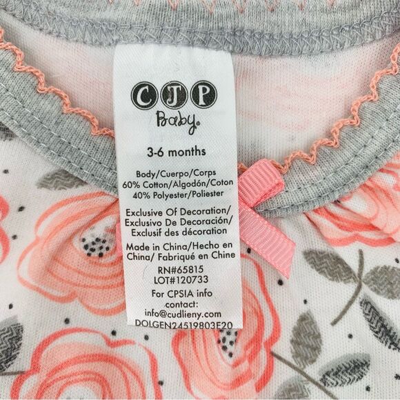 Baby Girl 3 Piece Set, Top, pant, & Cap Size 3-6 mos. - Picture 4 of 4